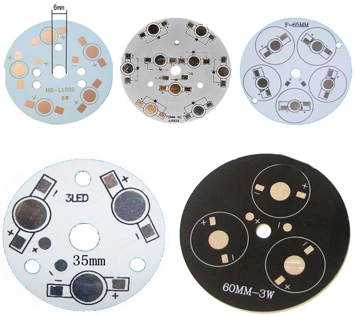 3LEDs/5LEDs/7LEDs/9LEDs/12LEDs/18LEDs White Aluminum Base Plate PCB Board