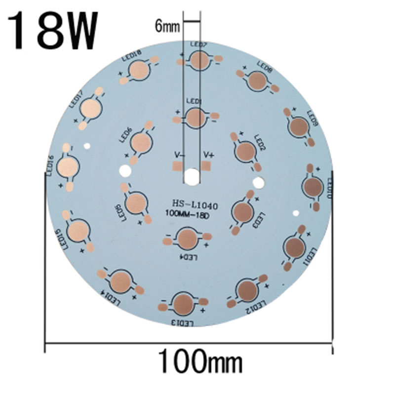 3LEDs/5LEDs/7LEDs/9LEDs/12LEDs/18LEDs White Aluminum Base Plate PCB Board