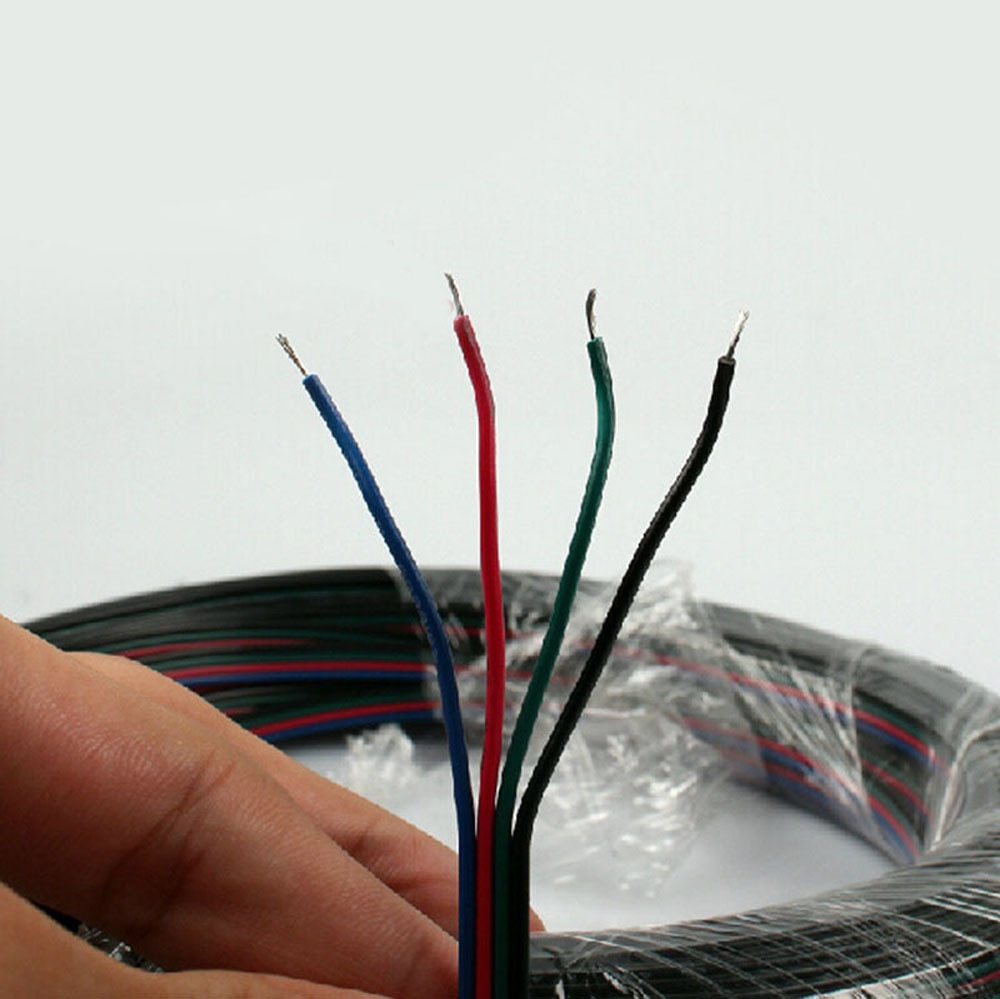 4 PIN RGB LED Wire Cable For RGB /RGBW /Single Color 5050 3528 LED Strip Light