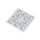 50x50mm LED Module Lens 12pcs LEDs 145-65° For SMD 3030