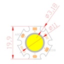 3W 5W 7W 10W 20/11mm Round COB LED light Aluminum LED Light Source Module 