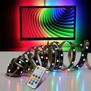 5V LED Strip Dream Color Set WS2812B RGB Runing Color Changeable USB LED Strip + 21Key Controller + Power Adapter