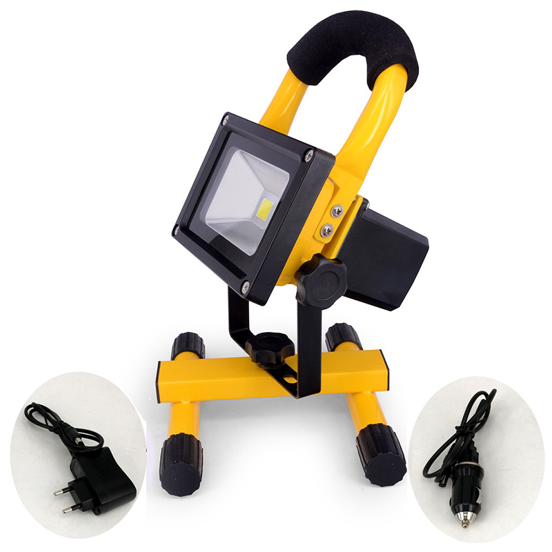 Recharge Portable LED Floodlight 10W 20W 30W 50W Waterproof Camping Lamp + Adapter + Charger