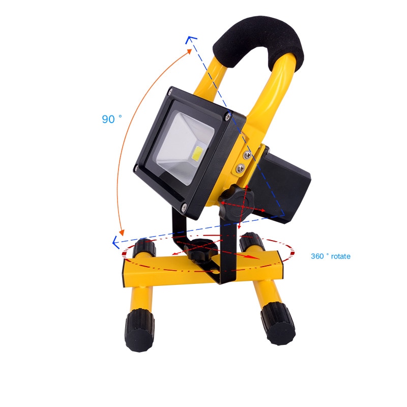 Recharge Portable LED Floodlight 10W 20W 30W 50W Waterproof Camping Lamp + Adapter + Charger