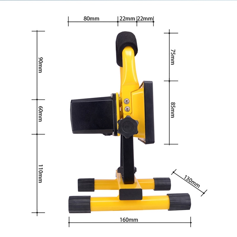 Recharge Portable LED Floodlight 10W 20W 30W 50W Waterproof Camping Lamp + Adapter + Charger