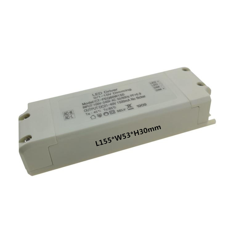 60W 0-10V Dimmable Constant Current Driver