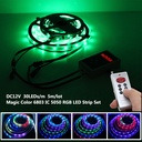 6803 IC Dream Color RGB LED Strip 5050 30LED/m IP67 Waterproof 5M + 133 Program RF Magic Controller + Adapter