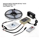 6803 IC Dream Color RGB LED Strip 5050 30LED/m IP67 Waterproof 5M + 133 Program RF Magic Controller + Adapter