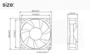 8025 80*80*25mm Fan Heatsink 12V 0.1A