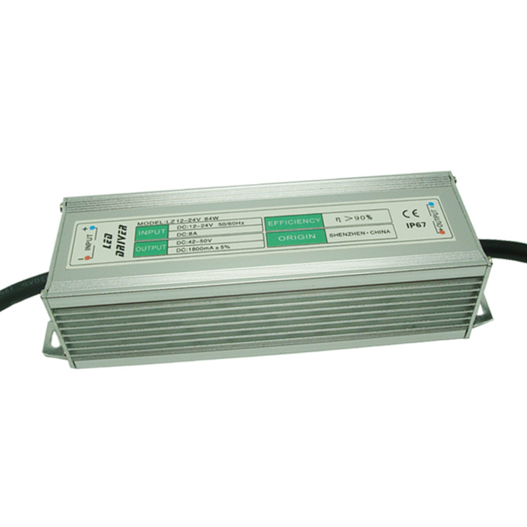 84W 1800mA Constant Current LED Waterproof Boost Driver DC12V-24V Input