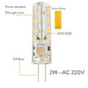 2W G4 3014 SMD LED Halogen Bulb AC220V Home Light LED Silica Gel Lamp