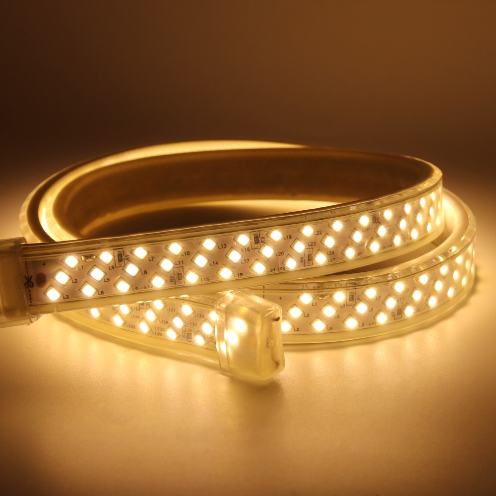 AC 220V 2835 SMD LED Flexible Strip 276LEDs/m Three Row/Plum Blossom Shape Emitting White/Warm White/Blue