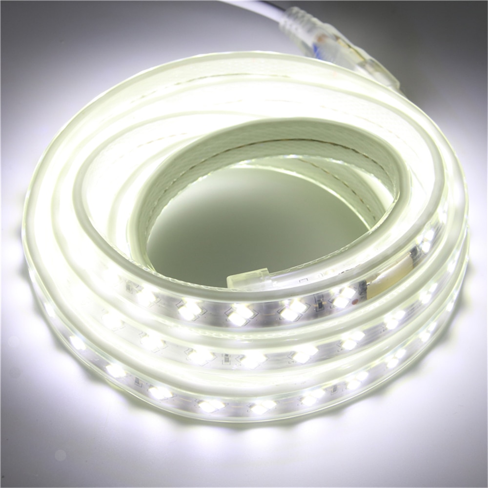 AC 220V 5730 SMD LED Flexible Strip 120LEDs/m Emitting White/Warm White/Blue/Red/Green/Yellow/Pink