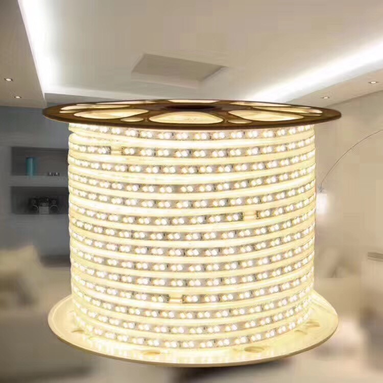 AC 220V 5730 SMD LED strip Dual White Dimmable Flexible Tape Light 120leds/m Emitting White & Warm White