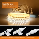 AC220V LED Strip 5050 High Safety High Brightness Flexible LED Light 60 LEDs/m IP67 Waterproof LED Strip Light