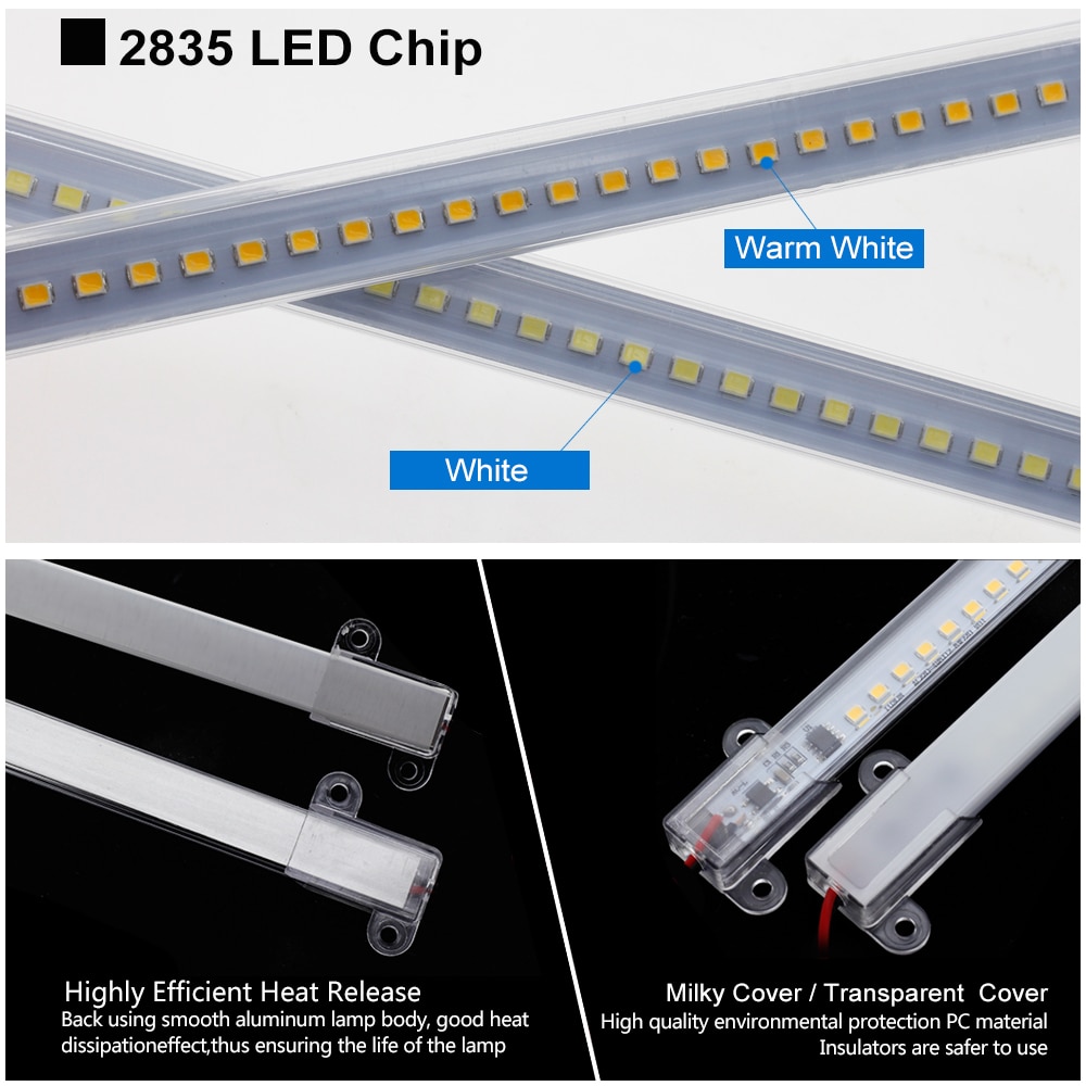 AC220V SMD 2835 Rigid LED Light Bars 50cm 72LEDs High Brightness Strip