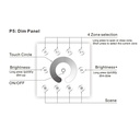 AC85-265V Multi-Zone Series Dimming DMX512 Touch Panel Controller