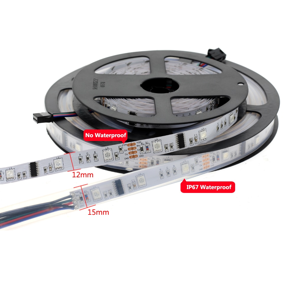 DC12V 6803 IC SMD 5050 RGB Dream Magic Color LED Strip 30LED/M