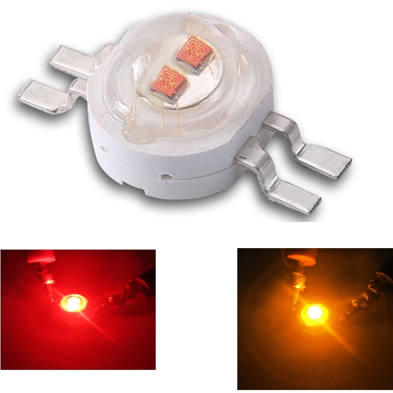 Double Color LED Emitter Red Green Blue Yellow White Led Cob Chip Light Bead