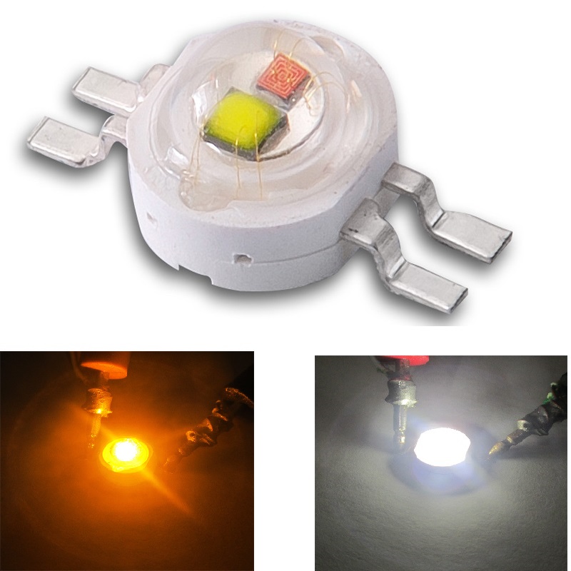 Double Color LED Emitter Red Green Blue Yellow White Led Cob Chip Light Bead