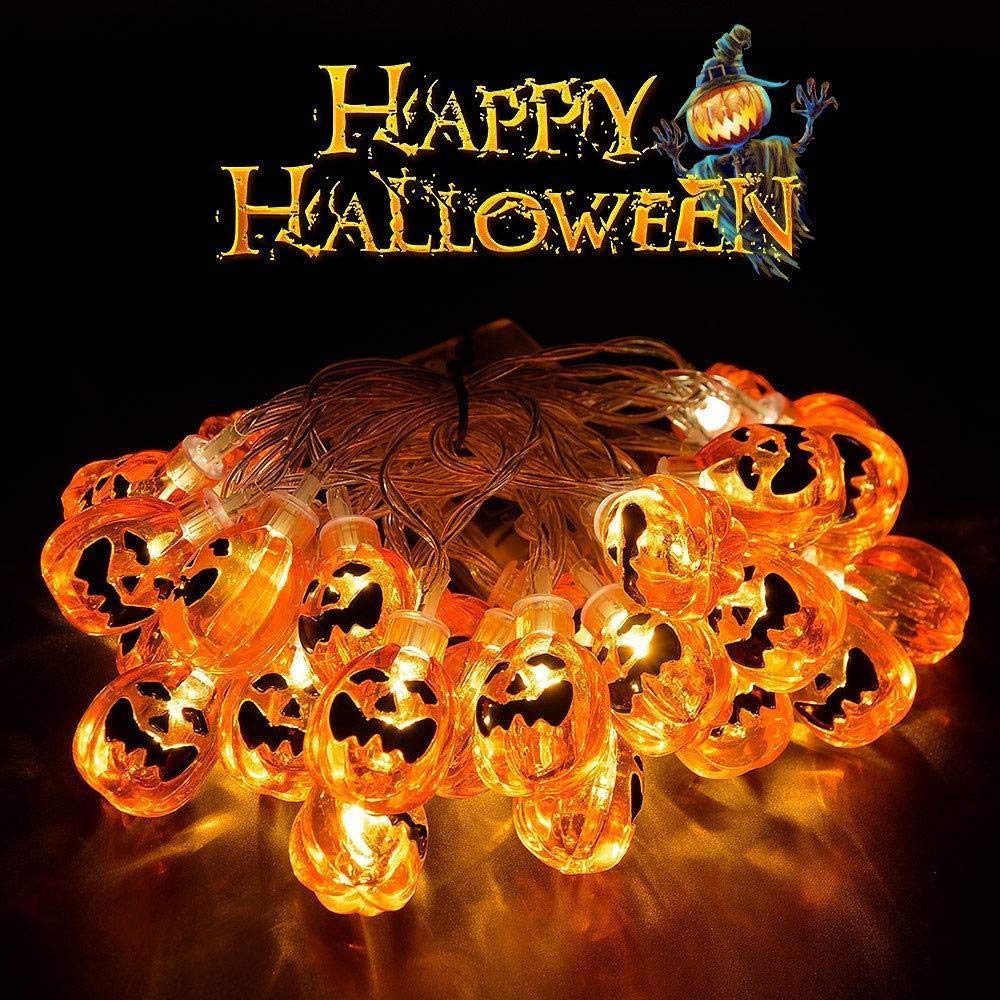 Battery Powered LED Halloween Pumpkin Light String 1.5M/2M/3M/4M/5M