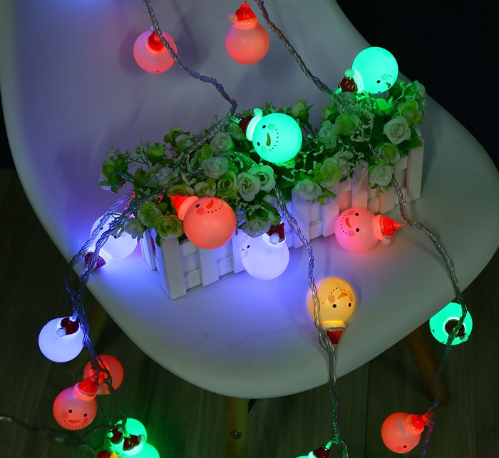 Battery Powered LED Christmas Snowman Light String 1.5M/3M/4.5M