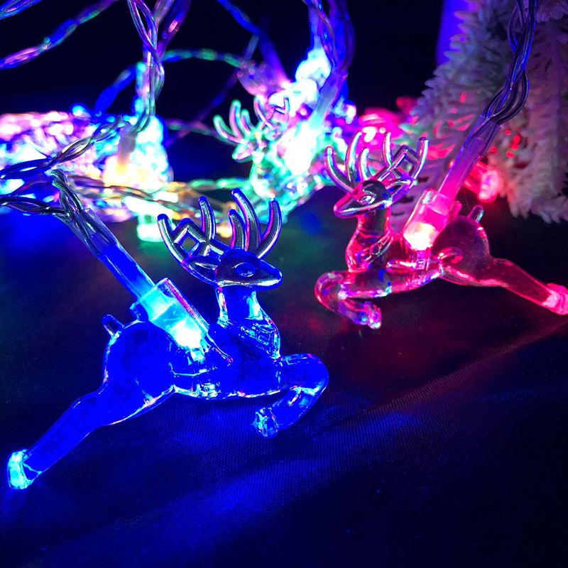 Battery Powered LED Elk Jumping Reindeer Light String 1.5M/3M/6M