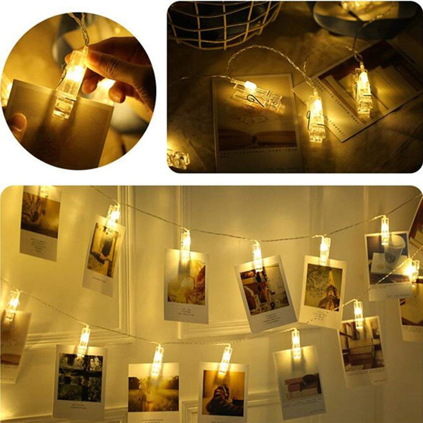 Battery Powered LED Photo Clip Light String 1.5/2/3/4/5/10M