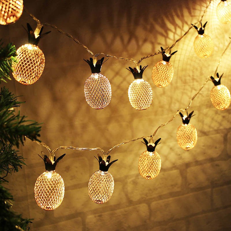 Battery Powered LED Pineapple Light String 1.5M/3M/6M