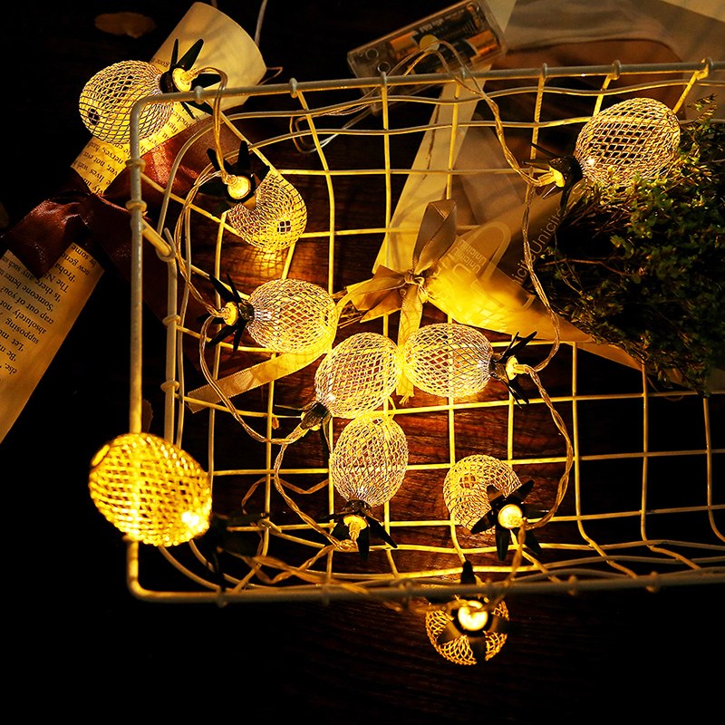 Battery Powered LED Pineapple Light String 1.5M/3M/6M