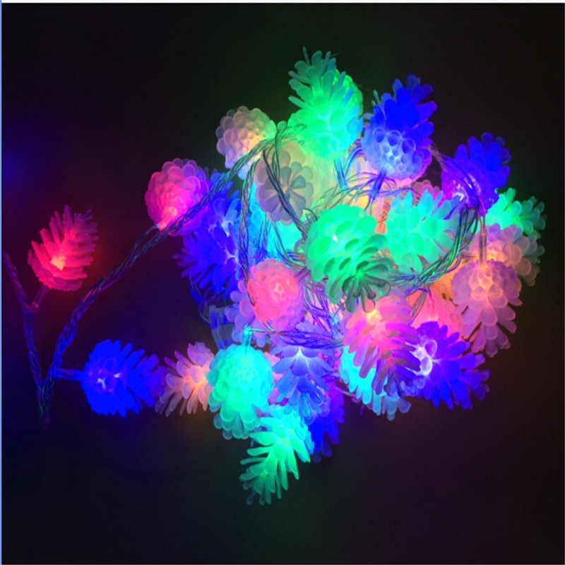 Battery Powered LED Pinecone Shape Light String 1.5M/2.2M/3M/5M