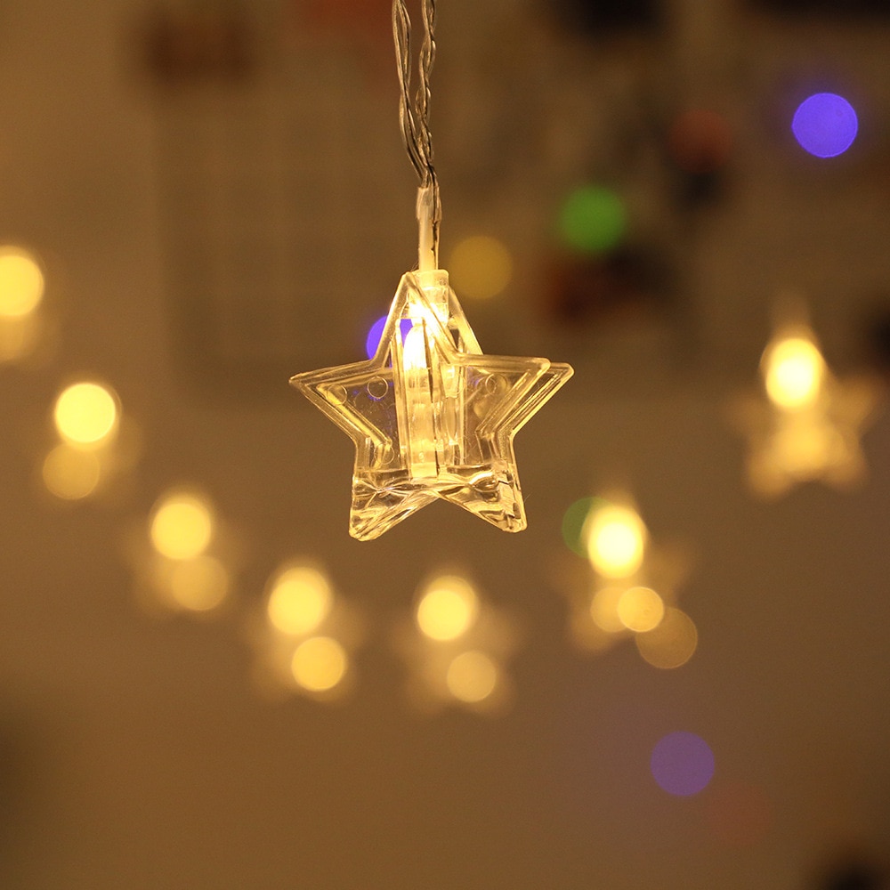 Battery Powered LED Star Clip Light String 1.5M/3M/6M