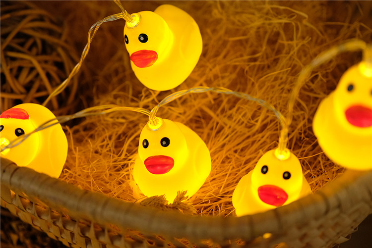 Battery Powered LED Small Yellow Duck Light String 1.5M/2M/3M