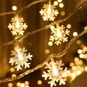 Battery Powered LED Snowflake Light String 1M/2M/3M/5M