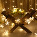 Battery Powered LED Snowflake Light String 1M/2M/3M/5M