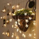 Battery Powered LED Snowflake Light String 1M/2M/3M/5M