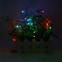 CR2032 Leaf Garland Button Battery Powered LED Fairy Light String Sliver Wire 1/2/3M