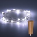 Cork Shaped Battery Powered LED Fairy Light String Silver Wire 1M/1.5M/2M