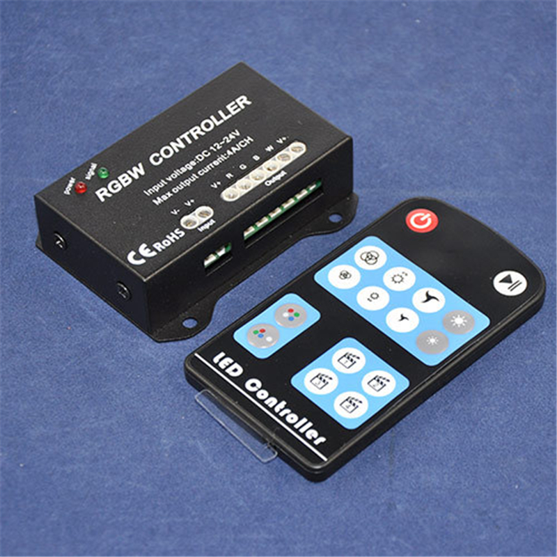 DC12-24V RGBW 4 Channel LED Controller for RGB and RGBW LED Lamp with RF Remote