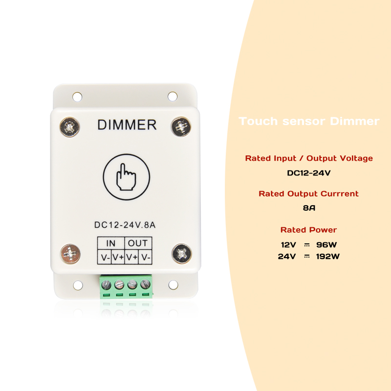 DC12-24V Stepless Brightness Dimmer Touch Sense LED Lamp Dimmer