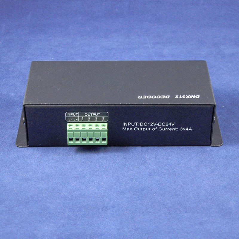 DC12-24V 3 Channels DMX 512 Decoder Driver Led RGB DMX Controller for RGB Lamp/Ceiling/ Strip light