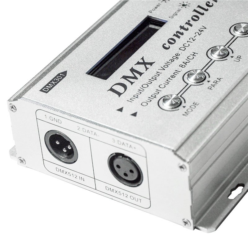 DC12-24V 8A/Channel Low Voltage LCD Display DMX Controller