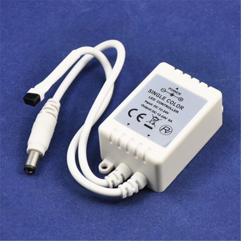 DC12-24V Brightness Adjustable IR LED Dimmer Controller with 24-key Ivory Remote