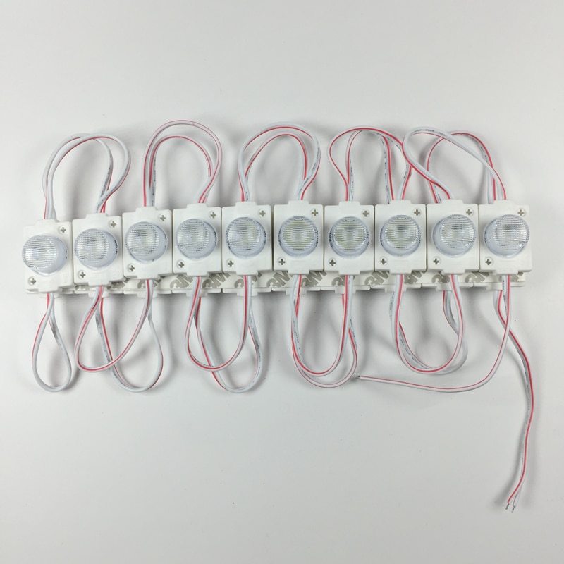 1.5W LED Module Injection Lens 3030 Super Bright Advertising Light IP65 Waterproof Sign Backlight Cold White 20pcs/lot 