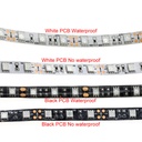 DC12V 5050 SMD Flexible LED Strip 60LEDs/m Black PCB Non Waterproof Emitting Orange