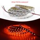 DC12V 5050 SMD Flexible LED Strip 60LEDs/m Black PCB Non Waterproof Emitting Orange