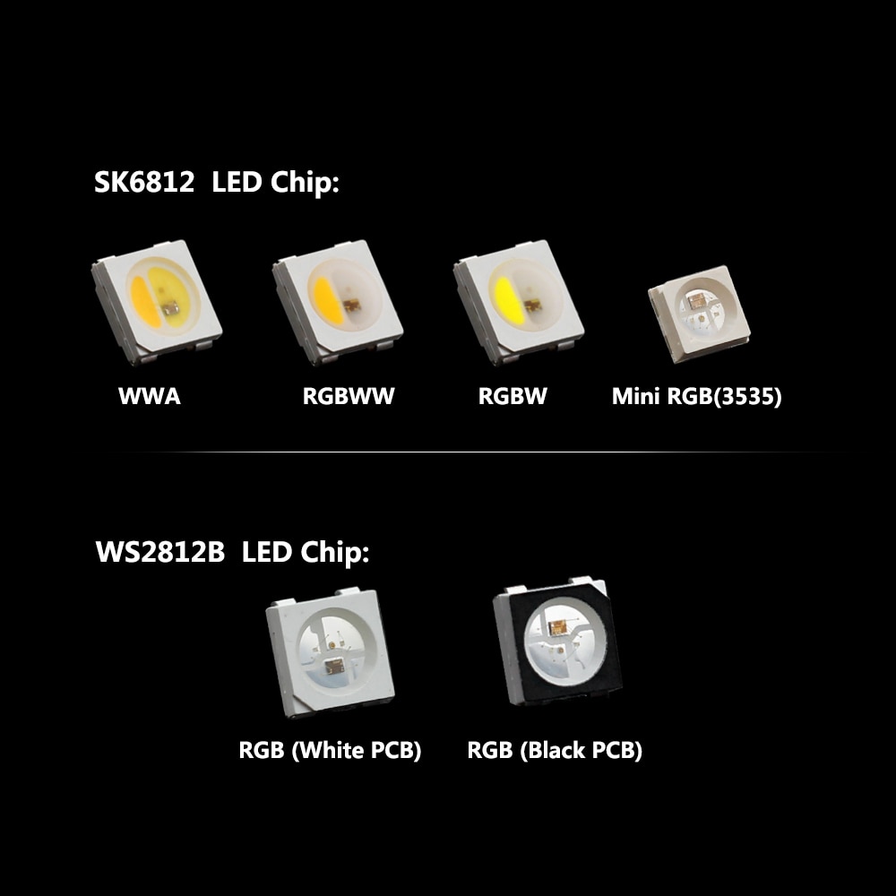 DC5V SMD 5050/3535 LED Chip WS2812B SK6812 Built-in IC DIY LED Chips Emitting RGB RGBW RGBWW WWA