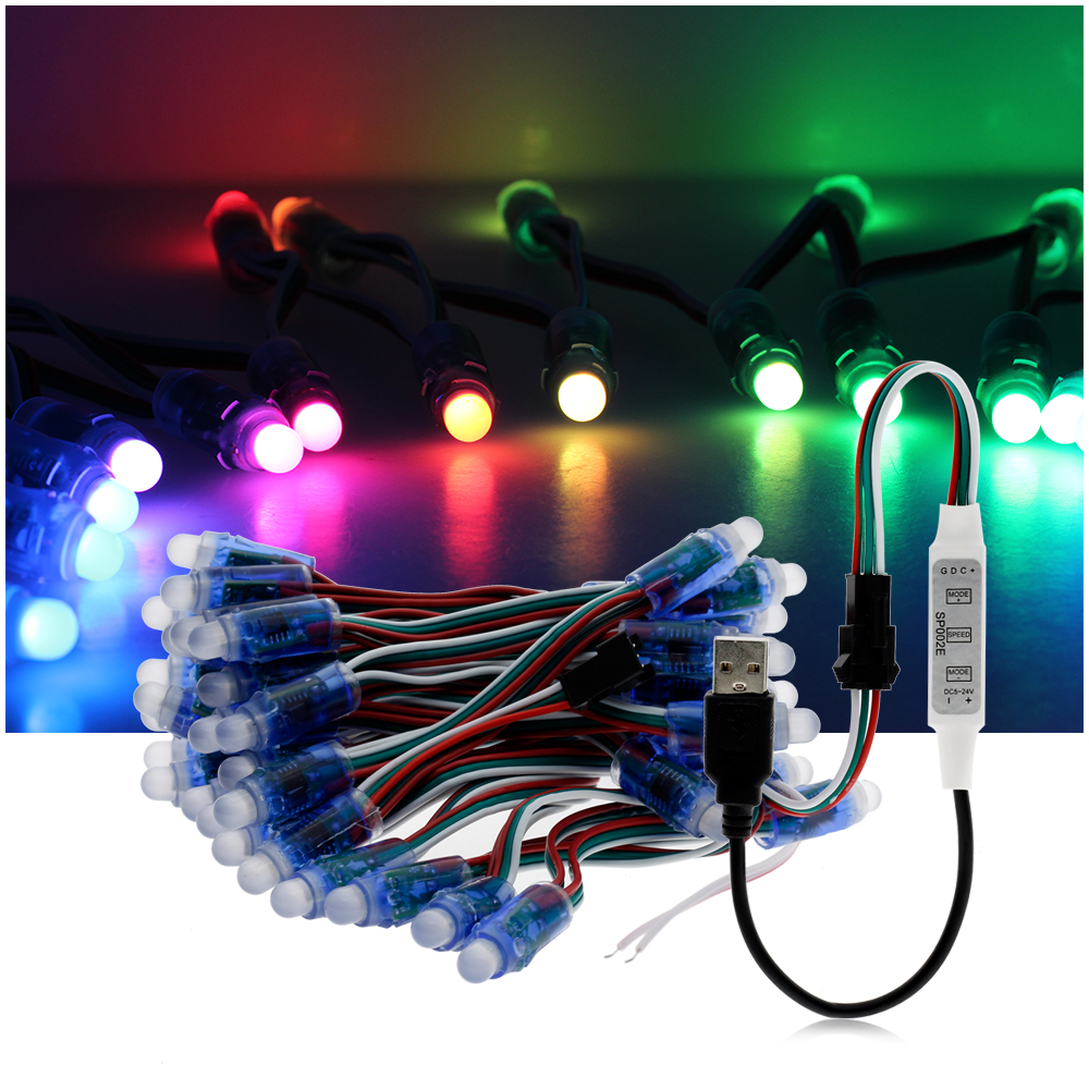 DC5V WS2811 LED Module RGB Full Color String Point Lights 50Pixels