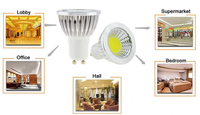 3W 5W 7W 9W MR16 COB LED Bulb Lamp DC12V LED No Dimmable Spotlight