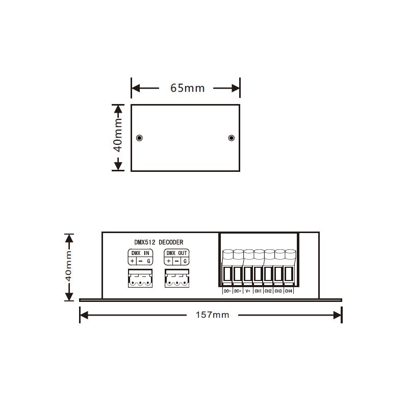 DC12V-24V 4 Channel RGB LED Controller DMX512 Decoder&Driver for LED Strip Module